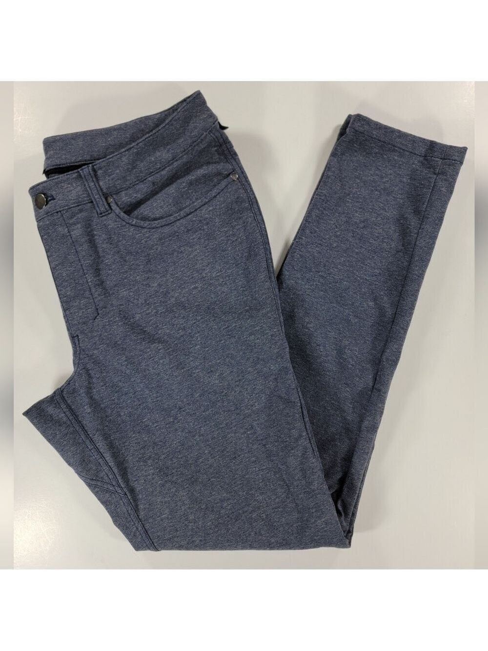 Lululemon Pants Mens 34x31 ABC Pant Slim Tech Canvas Heather Blue Golf Stretch